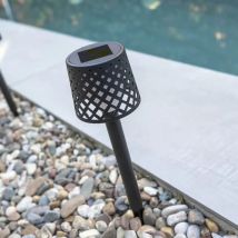 Licht-trend - gretita Pack 4 Lámpara de mesa con cargador solar y batería recargable. Luz led cálida. Fabricado en España