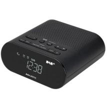 Horloge Numérique Noir – Radio et enceinte pour salle de bain – Majestic