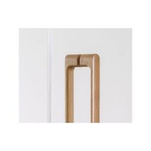 New - Poignée duo big pour portes - talla l 418 c 384 mm / chêne laqué noir ( 1cara )