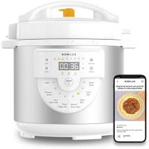 Newlux - Mijoteuse Eléctrique Programmable Chef Pot V170 Blanche, 6L, Autocuiseur Électrique Multifonctionnel avec 15 Fonctions Blanc