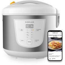 Newlux - Robot de Cuisine Multifonction 5L Mod.NEWCOOK avec Bol Antiadhésif, Programmable 24H, 9 Fonctions et 8 Menus Blanc Blanc