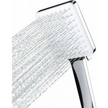 Newentor Pommeau de Douche, Grande Pommeau Douche Carrée avec Commande à Une Main, Pommeau de Douche Haute Pression avec 6 Modes de Douche, Chromés