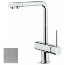 Newform - Moony miscelatore lavello doppia uscita acqua depurata - nichel spazzolato 3101.31.028