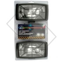 Newgarden Rechteckiger Halogen-Scheinwerfer 12V für Ackerschlepper Kabine – 2 Scheinwerfer, 2 Lampen, Relais, Schalter, Elektrokabel