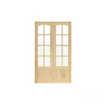 Wickes - Newland Glazed Pine 8 Lite Internal French Doors - 1981 x 1170mm