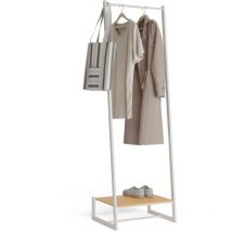 Perchero Burro Blanco Hangy One 20 Hasta 15kg con Zapatero, Resistente, Diseño Compacto - Newlux