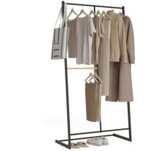 NEWLUX - Porte Manteau sur Pieds métalliques, Résistants jusqu'à 15kg Hangy One 15 Double Hauteur Noir