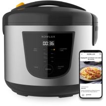 Newlux - Robot de Cuisine Multifonction 5L Mod.NEWCOOK avec Bol Antiadhésif, Programmable 24H, 9 Fonctions et 8 Menus Noir Noir
