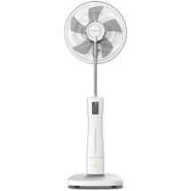 Newlux - Ventilateur brumisateur oscillant Mist W500 75W 3 vitesses H125cm Blanc