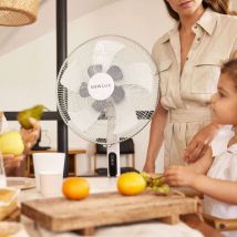 Newlux - Ventilateur sur pied avec télécommande 3 en 1 W1050 Smart 10 pales Ø40 cm Blanc