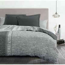 Parure de couette microfibre 140x200 cm - newspaper