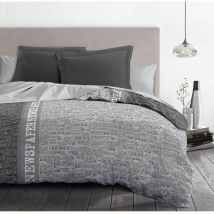 Parure de couette microfibre 220x240 cm - newspaper
