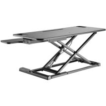 Bureau Assis-debout - Newstar - Workstation - Couleur Noire - Ergonomique - Flexible