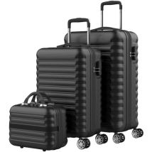 Set de maletas 3 piezas negro upfly 53cm,63c y,31cm 1200497 numada