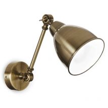 Newton - Einstellbar 1 Licht Innenwandleuchte Antik Messing, E27 - Ideal Lux