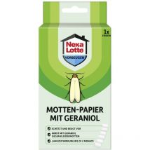 Nexa Lotte Motten-Papier mit Geraniol – Langzeitwirkung bis zu 2 Monate – 1 Streifen (12 Blatt)