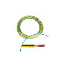 Fil électrique rigide H07VR 6² vert jaune Nexans couronne de 25M 10130803