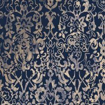 Next - majestic damask Blau Vliestapete 10mx52cm