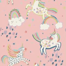 Next - party unicorn Rosa Vliestapete 10mx52cm