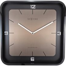 Nextime - 3518ZW Uhr de Tisch- oder Wanduhr de quartz Square Black, Brown