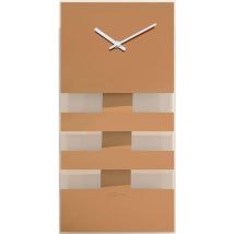 Nextime - Bold Stripes Uhr de Wand, Glas, Kupfer, 38cm x 19cm