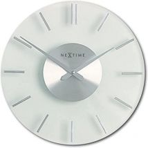 Nextime - Stripe Orologio da Parete, Aluminium, 26 cm