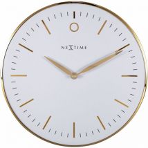 Nextime - Wanduhr Small Glamour ø 30 cm weiß Wanduhr