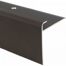 Seuil d'escalier Safety Forme: F Aluminium anodisé Bronze foncé S 90 cm
