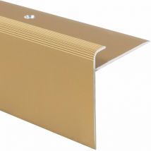 Seuil d'escalier Safety Forme: f Aluminium anodisé Or élégant m 100 cm