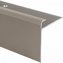 Seuil d'escalier Safety Forme: f Aluminium anodisé Bronze clair l 134 cm