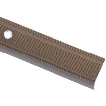 Nez de marche forme en l 10 pcs aluminium 67 cm marron Vidaxl