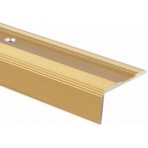 Seuil d'escalier Glory Aluminium anodisé Forme: l Or élégant l 134 cm