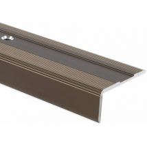 Seuil d'escalier Glory Aluminium anodisé Forme: l Bronze foncé s 90 cm
