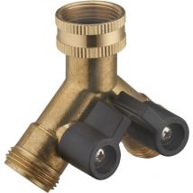 Raccord Nez de Robinet d'Arrosage Automatique en Laiton Double Sortie en y Aroz