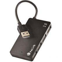 NGS - ihub4 tiny hub usb 2.0 - 4 ports usb 2.0 - vitesse jusqu'à 480mbps