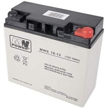 Batterie Gel Pni-acc1812 12 V/18 Ah Mw 18-12s Gris/noir