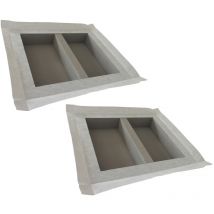 U-tile - Lot de 2 niches à carreler étanches - formats intérieurs 50 x 40 cm - 9 cm de profondeur