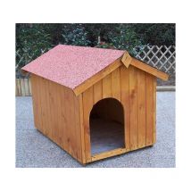 Habrita Foresta - Niche à chien bi-pente pour chiens moyens 0,69m2 toit bitumé
