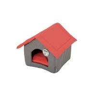 Niche avec coussin amovible animaux Rouge