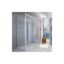 Dhimp - Niche De Douche Coulissante Avec 2 Portes Vitrées Ligne Essential 96-100 Cm / Ouverture 40 Cm
