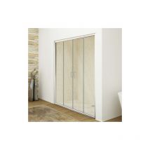 Niche de douche coulissante avec 4 portes vitrées Ligne Essential 166-170 cm / Ouverture 73 cm