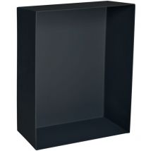 U-tile - Niche design semi-encastrée en acier inox de couleur noire 40 x 30 cm