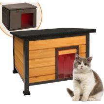 Jouet et jeux pour chat Niche en bois pour chat d'extérieur et d'intérieur Résistante aux intempéries l'hiver Clapier en bois pour lapins cochons