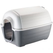 Ferplast - kenny Niche pour chiens en résine thermo-plastique - 5 tailles. Variante kenny 01 - Misure: 50 x 78 x h 50 cm - Gris