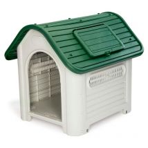 Gardiun - Niche pour Chien Moyen Dakota 87x72x75 cm Fabriquée en Résine Couleur Beige/Vert