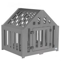 Pet World Design - Niche pour chien d ́intérieur en bois, cage pour chien, lit pour chien:GRAFIT (graphite), l 85x70x80cm