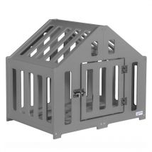 Niche pour chien d ́intérieur en bois, cage pour chien, lit pour chien:GRAFIT (graphite), M 74x53x64cm