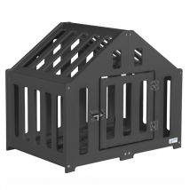 Pet World Design - Niche pour chien d ́intérieur en bois, cage pour chien, lit pour chien:BLACK (noir), m 74x53x64cm