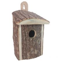 Nichoir en bois avec écorce