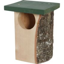 Nichoir en bois massif entrée ø 8 cm environ pour oiseaux rouge gorge Zolux